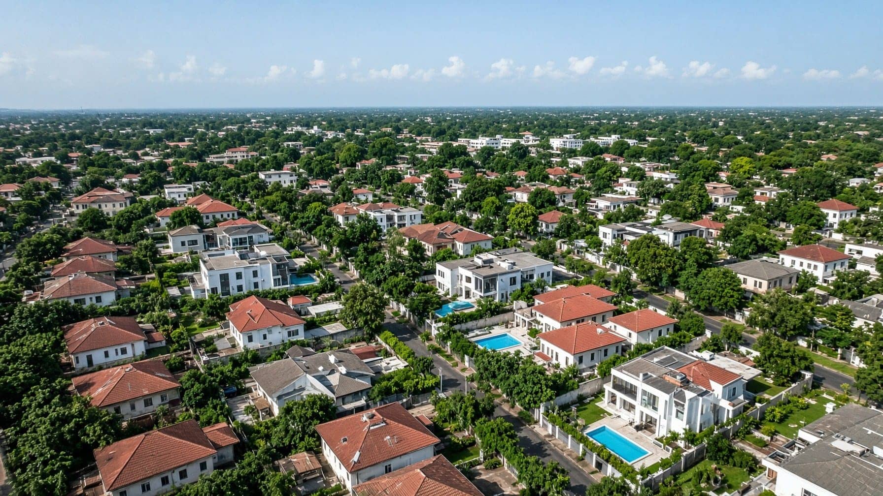 Aerial view of a residential estate in Lagos